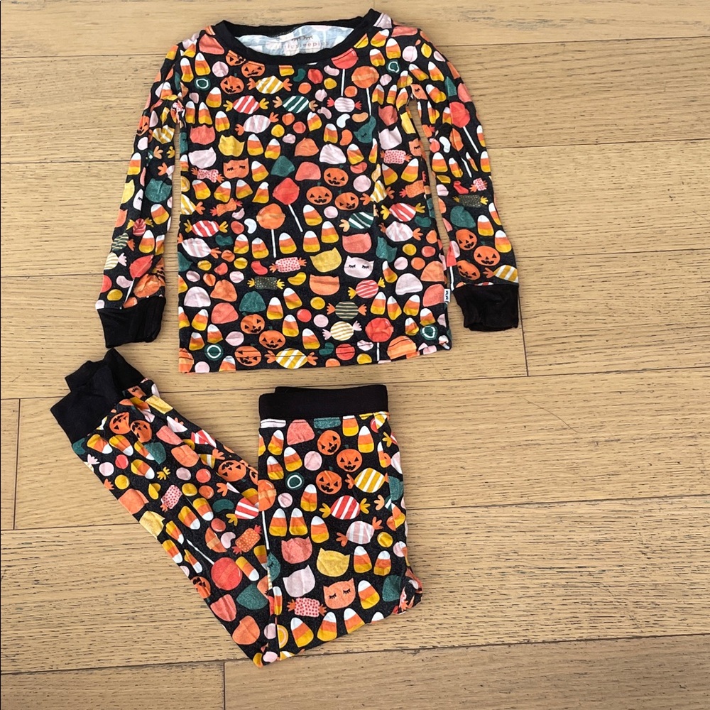 Little Sleepies Halloween Candy Print Kids Pajama Set Sz 3T!